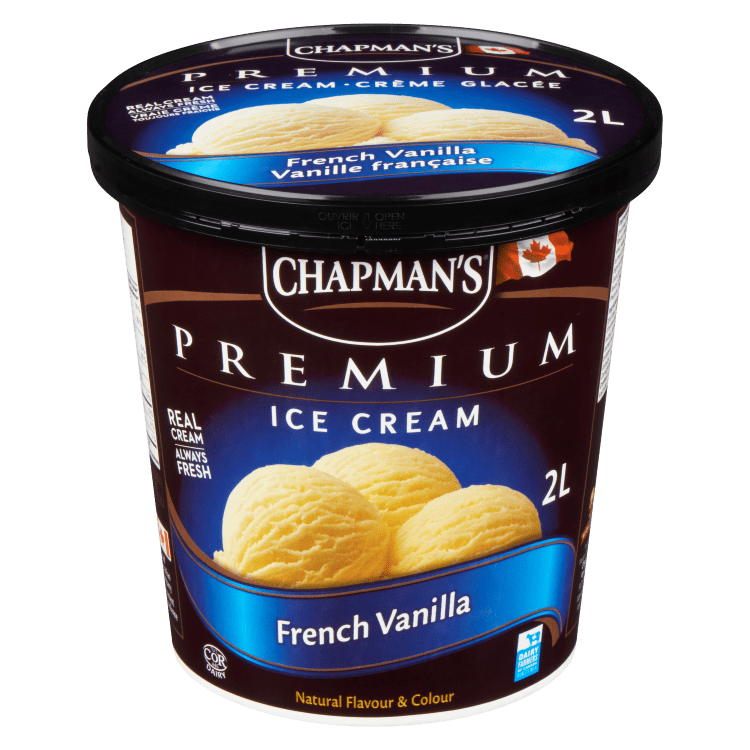 Premium French Vanilla Ice Cream - 2 Litre Tub Chapman's Ice Cream