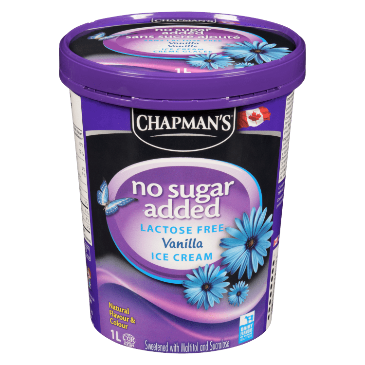 No Sugar Added Vanilla Ice Cream - 1 Litre Tub - Chapman's